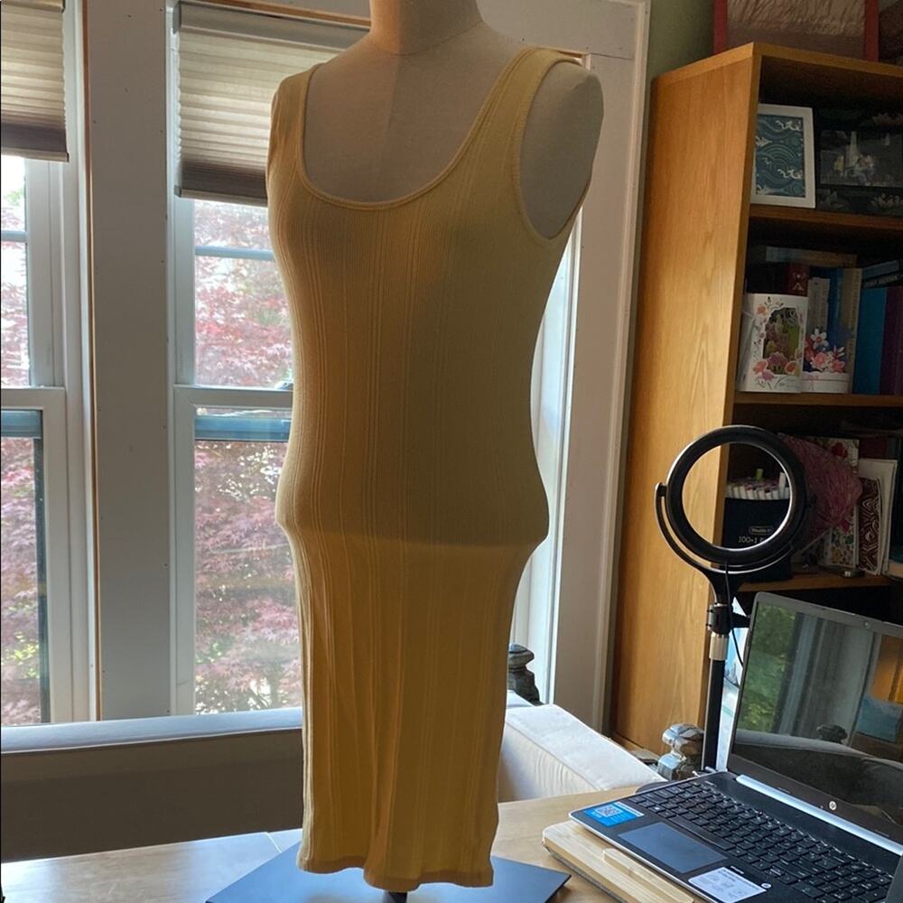 Forever 21 Yellow Ribbed Mini Dress